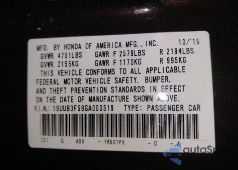 2016 Acura Tlx V6 Tech z USA, uszkodzony, nr VIN 19UUB3F59GA000519